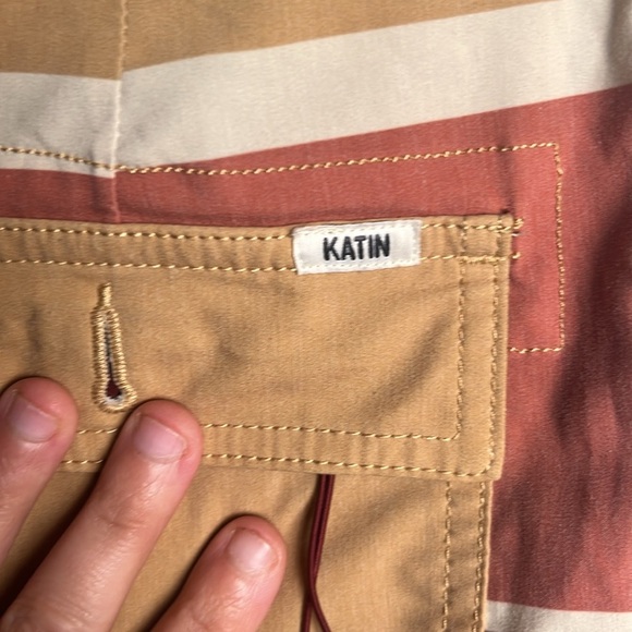 Katin Brown and Tan Board Shorts Quick-Dry Swimwear Duke Boardshorts Size 30 - Picture 7 of 8